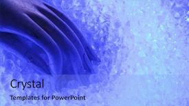  Presentation with calm abstract pastel - Presentation theme enhanced with image of a fake hand background and a light blue colored foreground