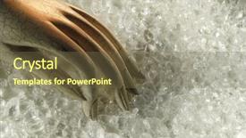  Presentation with hand print - PPT theme enhanced with image of a fake hand background and a tawny brown colored foreground