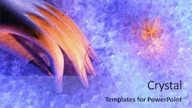  Presentation with abstract beautiful black pink glitter - Theme consisting of image of a fake hand background and a light blue colored foreground