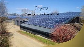  Presentation with solar farm - Theme consisting of image-of-a-farm background and a light blue colored foreground