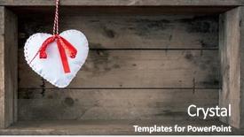  Presentation with heart - Amazing presentation having image of a felt heart backdrop and a gray colored foreground