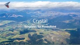  Presentation with flight - Amazing slide deck having image of a flight over new zealand south island backdrop and a teal colored foreground
