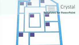  Presentation with floor plan - Cool new slides with image of a floor plan backdrop and a cool aqua colored foreground