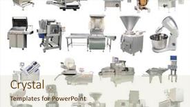  Presentation with food industry - Amazing PPT layouts having image of a food industry backdrop and a  colored foreground