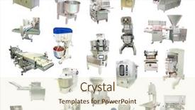  Presentation with food industry - Slide deck consisting of image of a food industry background and a cream colored foreground