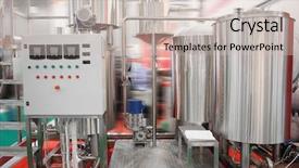  Presentation with food industry - PPT theme with little girl put on pink background and a mint green colored foreground