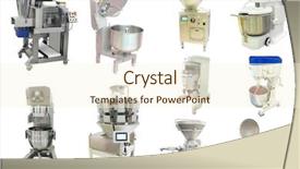  Presentation with food industry - Audience pleasing presentation theme consisting of image of a food industry backdrop and a cream colored foreground