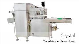  Presentation with food industry - Amazing presentation theme having image of a food industry backdrop and a white colored foreground