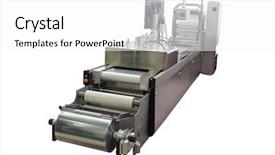  Presentation with food industry - Beautiful theme featuring image of a food packing backdrop and a white colored foreground