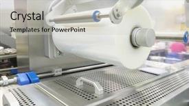  Presentation with food industry - Presentation theme consisting of image of a food packing background and a light gray colored foreground