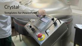  Presentation with food processing - Colorful slides enhanced with image of a food-processing backdrop and a soft green colored foreground