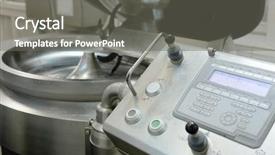  Presentation with food processing industry - PPT theme enhanced with image of a food-processing background and a gray colored foreground