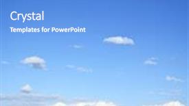  Presentation with deep blue - PPT theme consisting of image of a fresh landscape under a deep blue sky background and a teal colored foreground