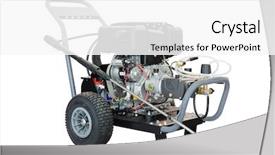  Presentation with sprayer - Presentation theme enhanced with image of a garden sprayer background and a white colored foreground