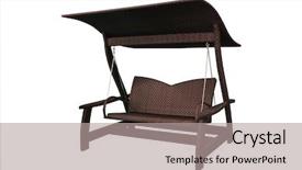  Presentation with swing - Audience pleasing slide deck consisting of image of a garden swing backdrop and a light gray colored foreground