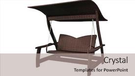  Presentation with swing - Colorful slide deck enhanced with image of a garden swing backdrop and a coral colored foreground