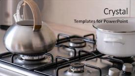  Presentation with gas utility - Audience pleasing presentation consisting of image of a gas stove backdrop and a  colored foreground