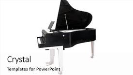  Presentation with piano - Colorful presentation theme enhanced with image of a grand piano under the white background backdrop and a white colored foreground