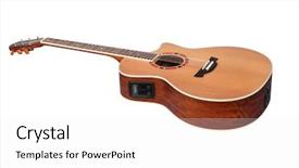  Presentation with guitar - Slide set consisting of image of a guitar background and a white colored foreground