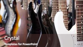  Presentation with guitar - Colorful presentation theme enhanced with image of a guitar backdrop and a  colored foreground