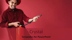  Presentation with fire extinguisher - Slides enhanced with image-of-a-handsome-african background and a red colored foreground