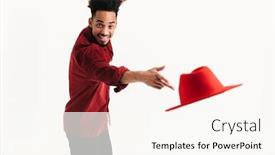  Presentation with positive attitude optimistic life - Presentation theme featuring image-of-a-handsome-african background and a cream colored foreground