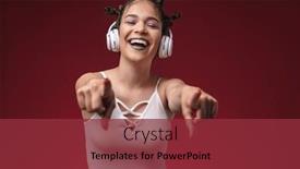  Presentation with happy image - Colorful presentation design enhanced with a happy cheery you backdrop and a tawny brown colored foreground