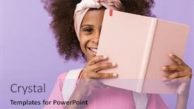  Presentation with purple wall - Cool new theme with image-of-a-happy-optimistic backdrop and a light blue colored foreground