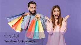  Presentation with purple wall - Slides having image-of-a-happy-optimistic background and a violet colored foreground