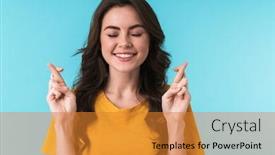  Presentation with hopeful - Slides enhanced with image-of-a-happy-positive background and a gold colored foreground