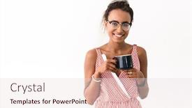  Presentation with happy image - Theme with image-of-a-happy-young background and a lemonade colored foreground