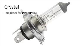  Presentation with car spare parts - Presentation theme featuring car spare parts - image of a headlight lamp background and a white colored foreground