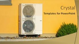  Presentation with heat - Cool new PPT theme with image-of-a-heat-pump backdrop and a yellow colored foreground
