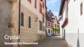  Presentation with building - Beautiful PPT layouts featuring image of a historic building backdrop and a violet colored foreground