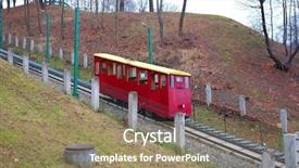  Presentation with kaunas - Presentation enhanced with image of a kaunas lithuanian background and a coral colored foreground