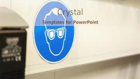  Presentation with safety - Cool new presentation theme with image-of-a-laboratory-safety backdrop and a cream colored foreground