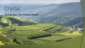  Presentation with scenery - Presentation design consisting of image of a landscape scenery in breisgau germany background and a light blue colored foreground