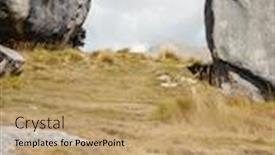  Presentation with new zealand - Presentation design having image-of-a-landscape-scenery background and a coral colored foreground