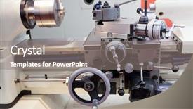  Presentation with lathe - Amazing presentation theme having image of a lathe backdrop and a gray colored foreground