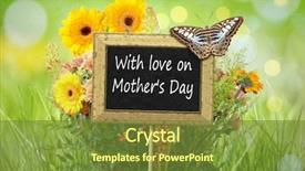  Presentation with love mother - PPT layouts consisting of love on mother's day background and a tawny brown colored foreground