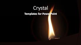  Presentation with flame - Presentation theme having image-of-a-match-flame background and a black colored foreground