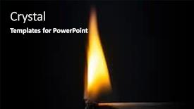  Presentation with flame - Presentation theme consisting of image-of-a-match-stick background and a black colored foreground