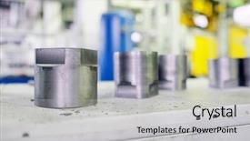  Presentation with metal - PPT theme with image of a metal billet background and a  colored foreground