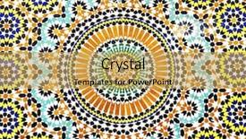  Presentation with moroccan - Presentation theme consisting of image of a moroccan mosaic background and a yellow colored foreground