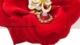  Presentation with ruby red - PPT theme featuring image-of-a-necklace background and a crimson colored foreground
