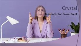  Presentation with hopeful - Colorful presentation theme enhanced with image-of-a-nervous-young backdrop and a light blue colored foreground