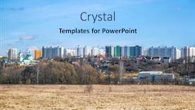  Presentation with homeless neighborhood - Beautiful slides featuring image-of-a-new-residential backdrop and a light blue colored foreground