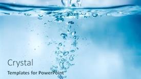  Presentation with air bubbles - Colorful presentation design enhanced with image of a nice water backdrop and a sky blue colored foreground