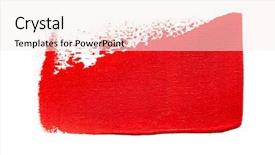  Presentation with red banner - Audience pleasing slide set consisting of image of a painted simple backdrop and a sky blue colored foreground