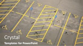  Presentation with disabled people - Presentation theme enhanced with image-of-a-parking-space background and a gray colored foreground